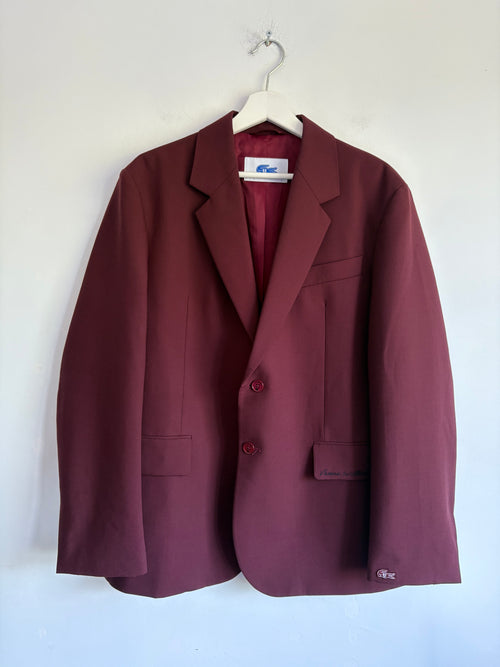 Lacoste x Venus Williams Tennis Burgundy oversized blazer wool blend size large