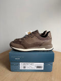 Geox taupe brown leather with suede detail Aneko trainers size UK 2.5/ EU 35